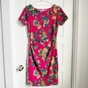 PINKBLUSH MATERNITY PINK FLORAL DRESS (S)